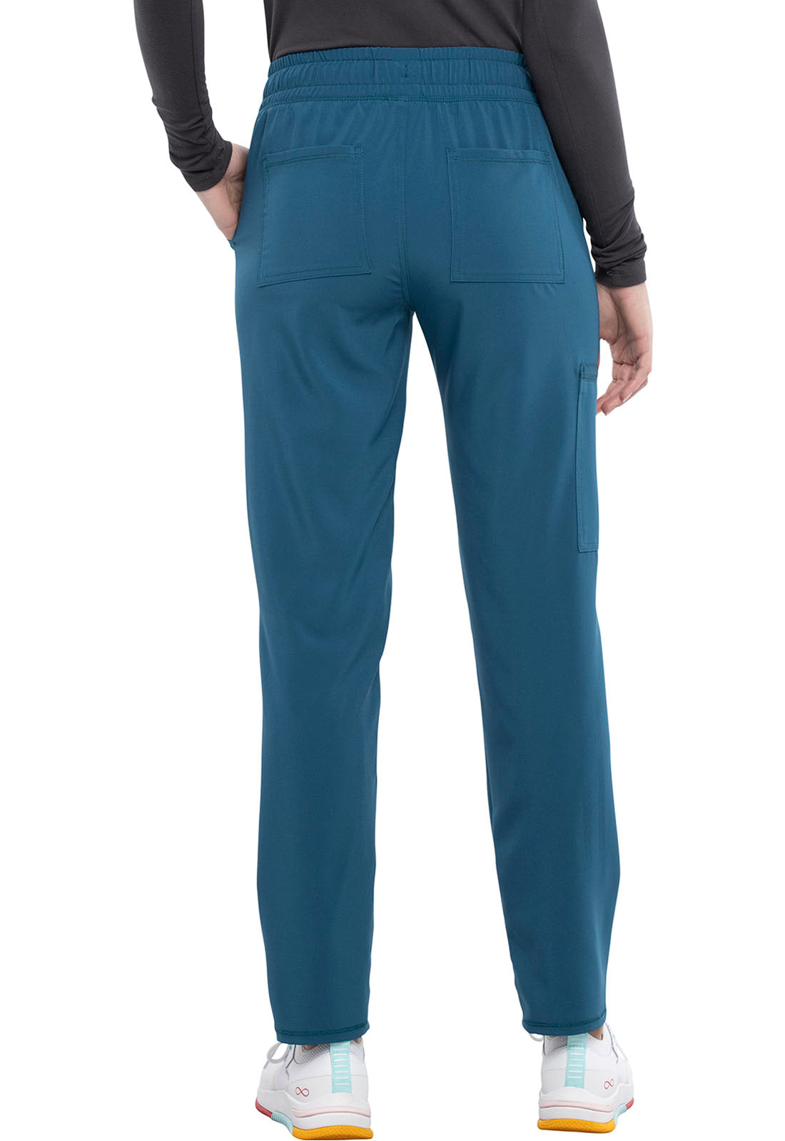 Mid Rise Drawstring Tapered Leg Pant