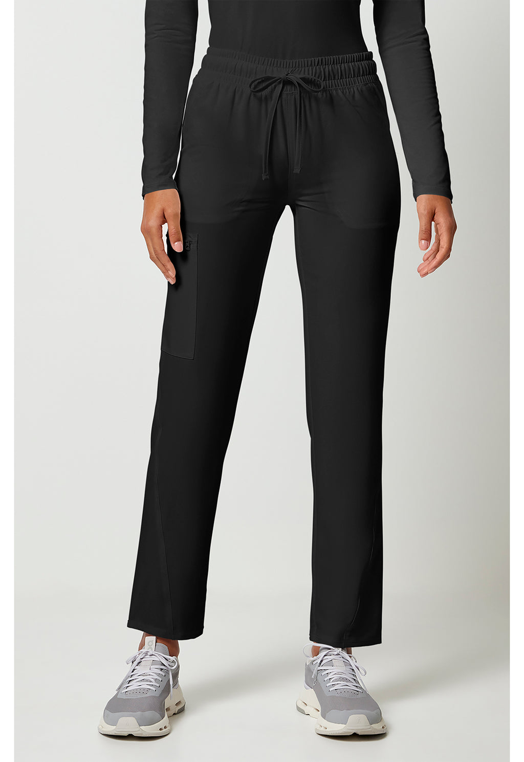 Mid Rise Drawstring Tapered Leg Pant
