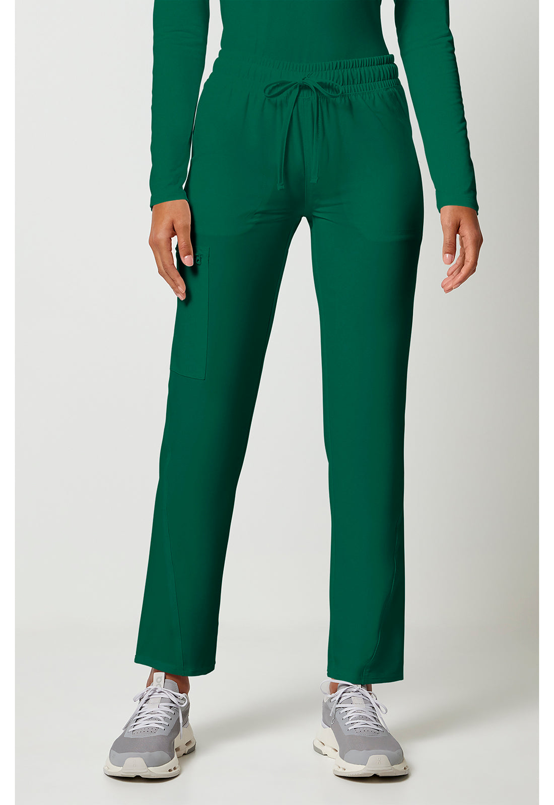 Mid Rise Drawstring Tapered Leg Pant