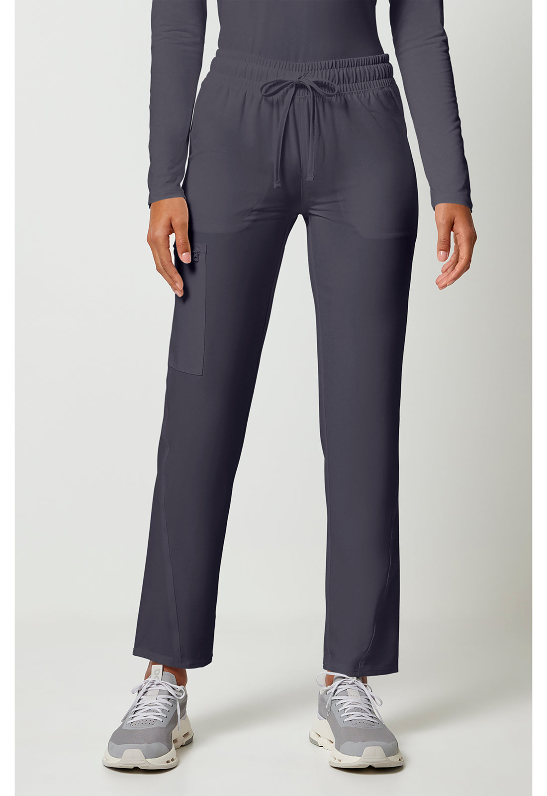 Mid Rise Drawstring Tapered Leg Pant