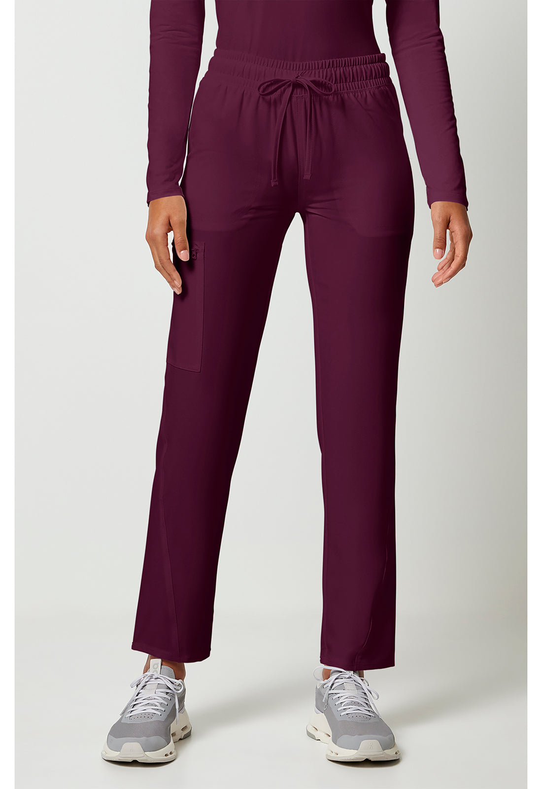 Mid Rise Drawstring Tapered Leg Pant