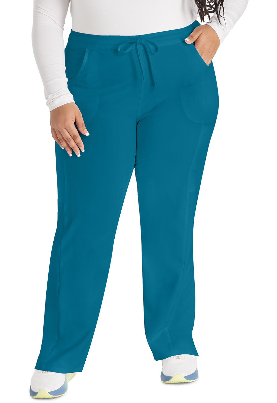 Mid Rise Straight Leg Drawstring Pant