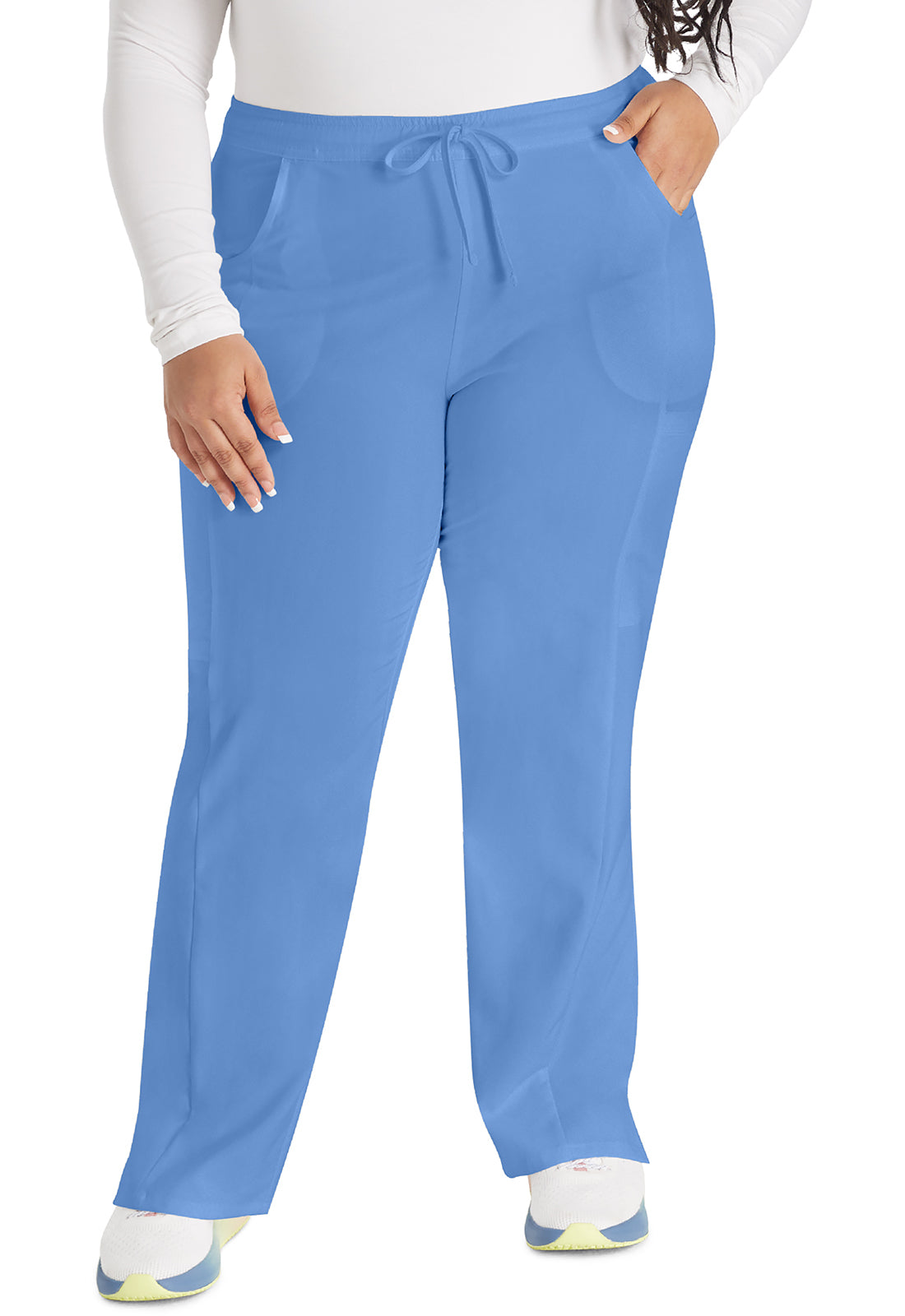 Mid Rise Straight Leg Drawstring Pant