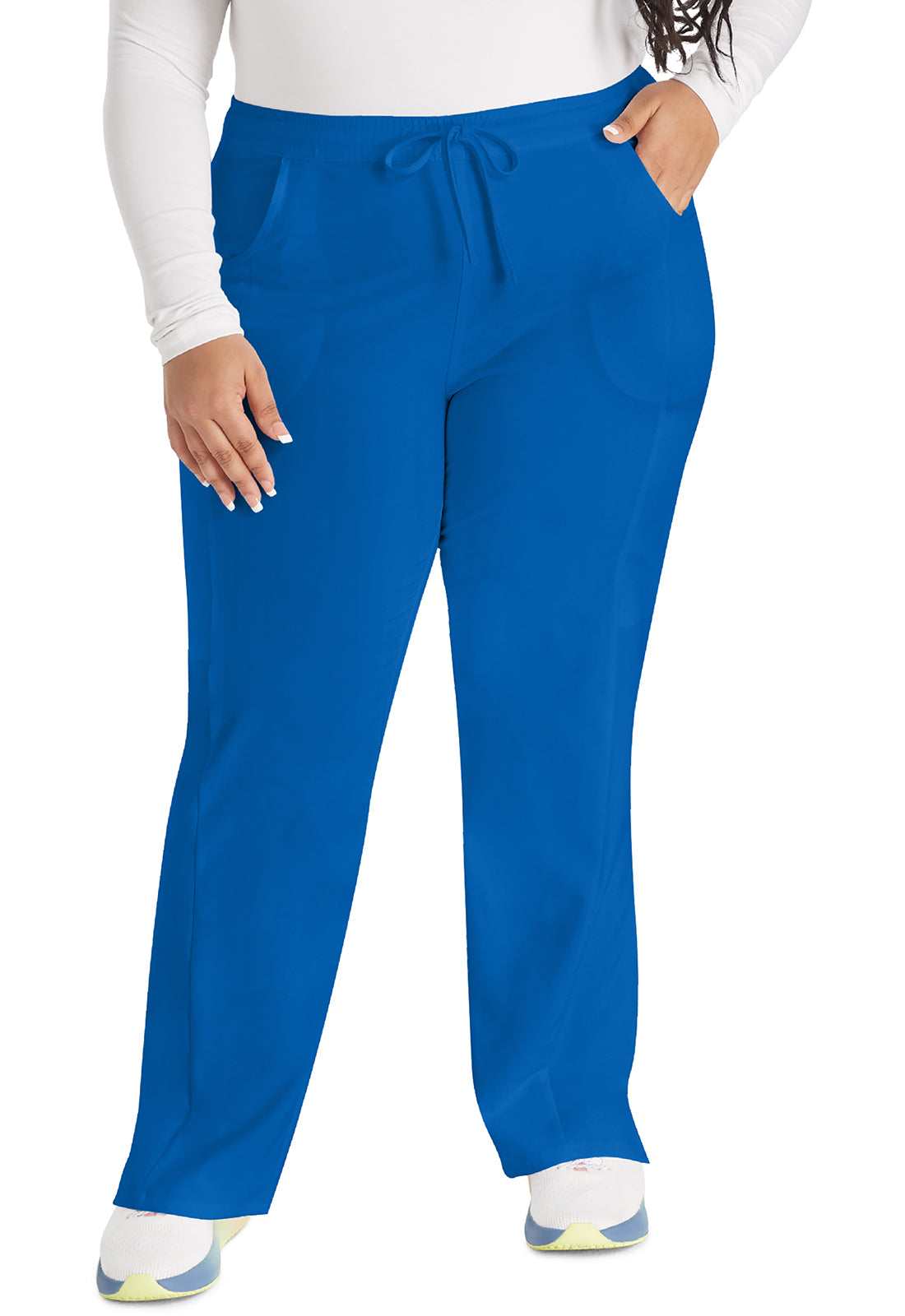 Mid Rise Straight Leg Drawstring Pant
