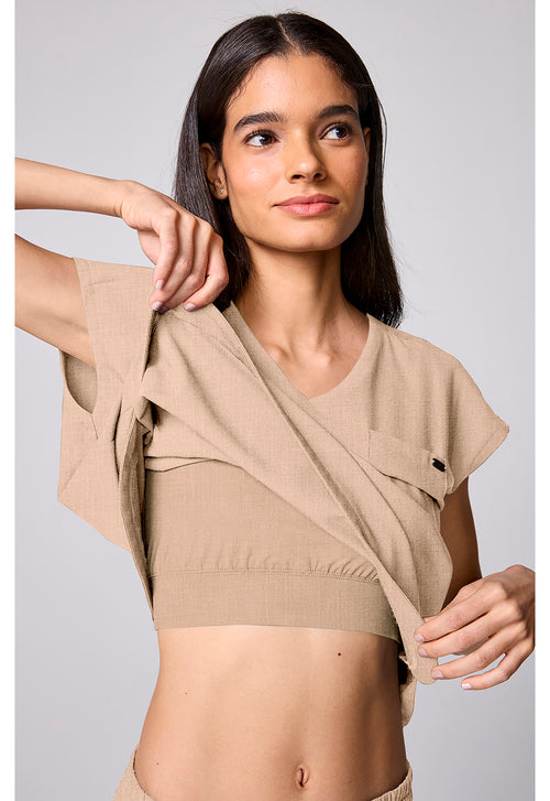 Built In Bra Dolman Top