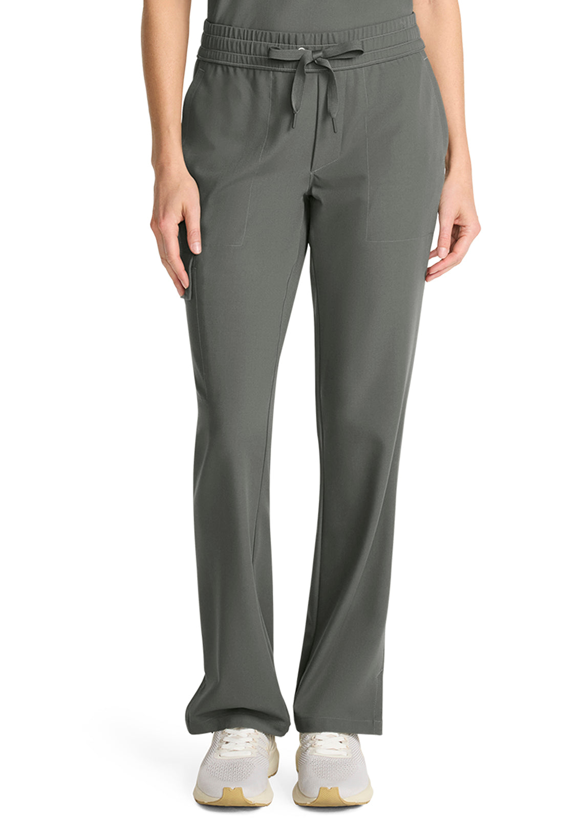 Mid Rise Drawstring Straight Leg